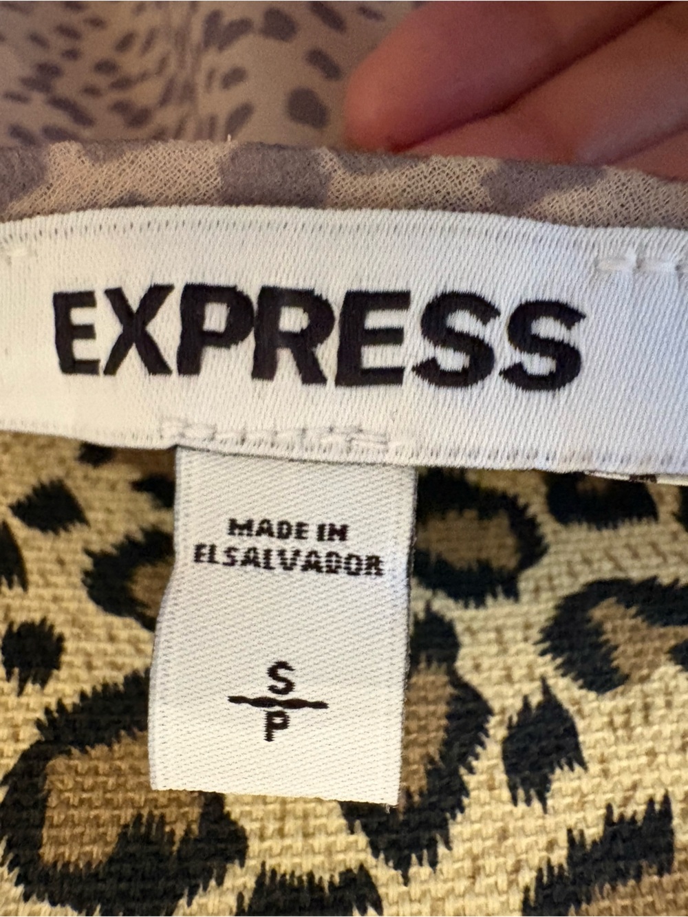 Express Tan Leopard-Print V-Neck Cami - Picture 2 of 5